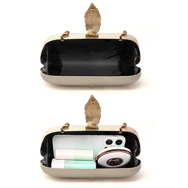 Women Evening Hand Clutch | Ladies Party Wedding Purse with Chain Strap