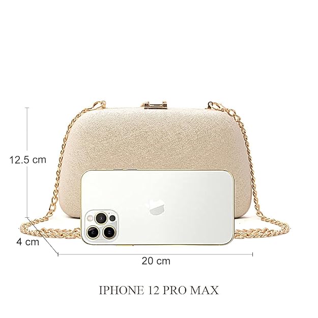 Women Evening Hand Clutch | Ladies Party Wedding Purse with Chain Strap
